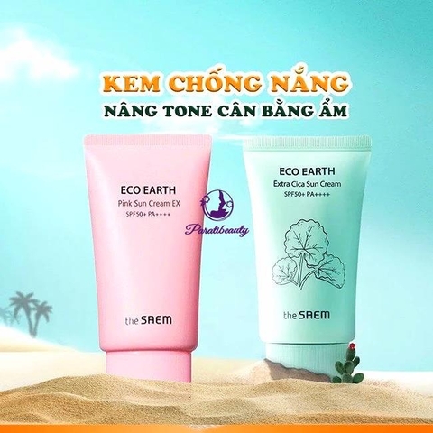 16.9 Kem Chống Nắng The Saem Eco Earth Sun Cream SPF 50 PA++++ 50ml