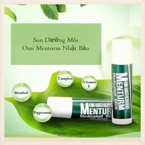 HLK .S.o.n Dưỡng M.ô.i. Omi Menturm 4g_Nhật Bản