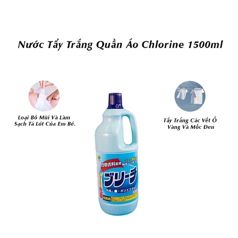S1. Nước tẩy trắng quần áo Chlorine 1500 ml