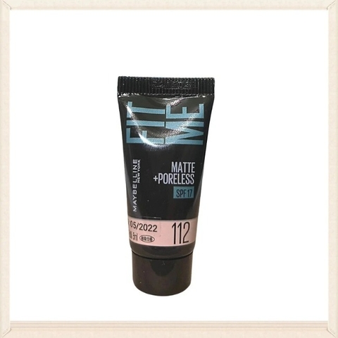 Kem Nền 112 Chống Nắng, Kiềm Dầu, Chống Trôi 24H Fit me Maybelline Matte Poreless SP++17 5g