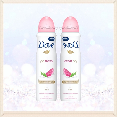 Xịt Khử Mùi Dove Dưỡng Da Mềm Mịn 48H Hương Go Fresh Granada y verbena 150ml