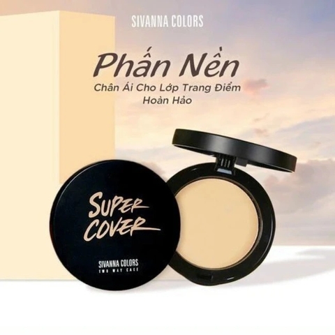 Phấn phủ Sivanna Super Cover Two Way Cake HF201 #01 Tone sáng