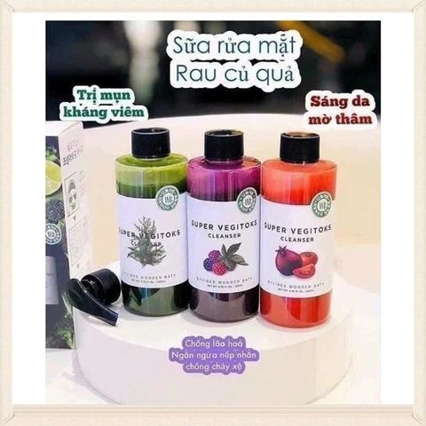 16.10 Sữa Rửa Mặt Rau Củ Byvibes Wonder Bath Làm Sáng Da 300ml