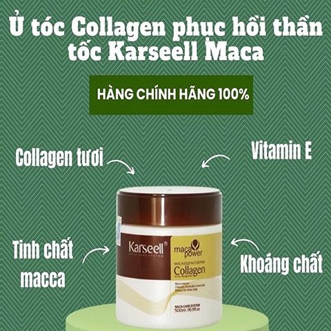 Kem Hấp Ủ Tóc Collagen Karseell Maca 500ml