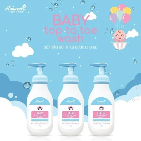 Sữa Tắm Gội Chiết Xuất Thảo Dược Hanayuki Baby 150ml
