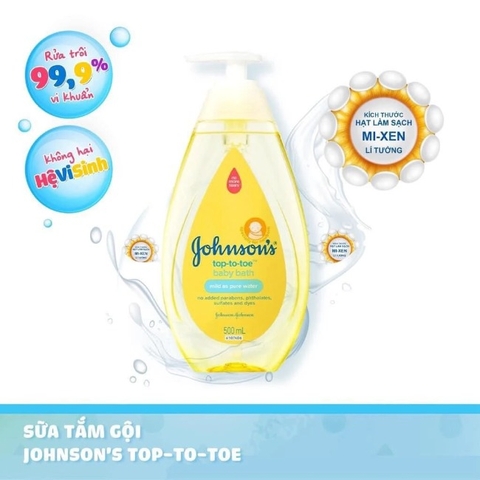 16.4 Sữa Tắm Gội John son's Baby Bath For Hair And Body Thái Lan 500ml