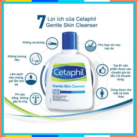 Sữa Rửa Mặt Dịu Nhẹ Không Xà Phòng Cetaphil 59ml, 125ml