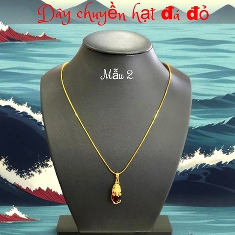 Dây chuyền vàng mặt đá đỏ