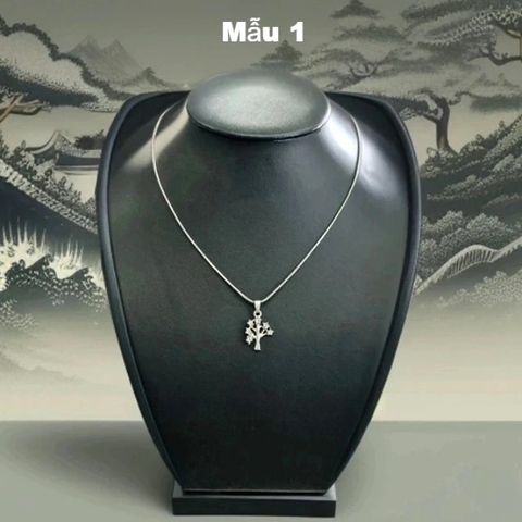 Dây chuyền mặt đá - trắng