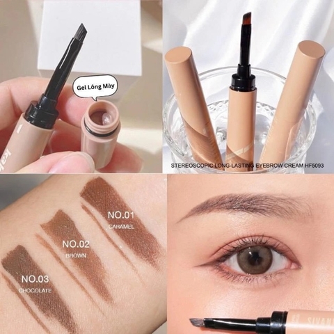 [TL]Gel kẻ chân mày Sivanna kèm đầu cọ tán HF5093