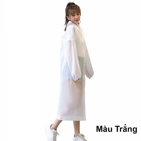 Áo mưa thời trang Eva trắng