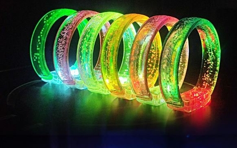 HLK Vòng tay led nước, vòng tay dạ quang nhiều màu sắc giao ngẫu nhiên_China