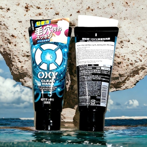 Sữa rửa mặt làm sạch dưỡng ẩm, ngăn ngừa mụn cho nam Rohto Oxy Wash 130g
