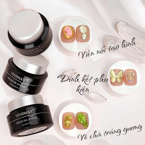 Gel thủy tinh vẽ nổi, tạo hình  Vinimay chính hãng 5g