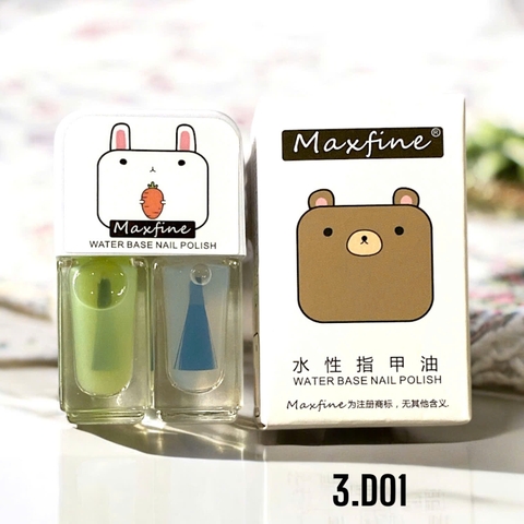 16.1 Combo 2 sơn móng tay MAXFINE 2in1 có thể lột