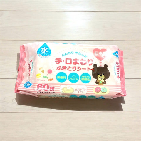 Bịch 60 tờ giấy ướt  cho bé Kyowa 14 x 20cm