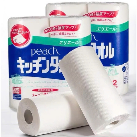Sét 2 cuộn 50 tờ giấy lau bếp đa năng tiện dụng Nhật Bản 228x200mm