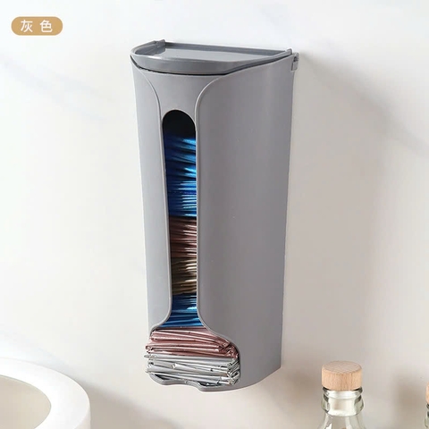 CT7. Hộp đựng túi nilon, túi rác dán tường 22x7,5(8,5)x7cm