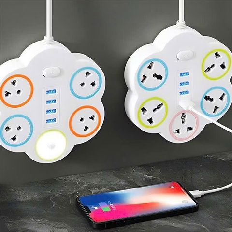 CT4. Ổ cắm điện có cổng USB hình bông hoa No.NV200A