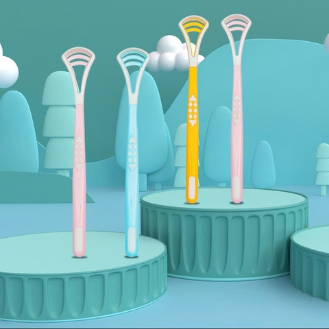 B8.3 Bàn chải lưỡi đa năng, dụng cụ cạo lưỡi tác dụng kép