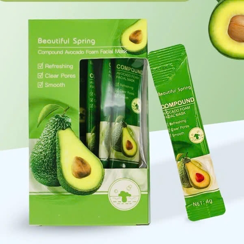 Hộp 10 Gói Mặt Nạ Sủi Bọt Thải Độc Tinh Chất Bơ NO.0508 (4g x 10 gói)