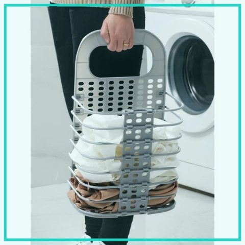 Giỏ treo quần áo treo đồ đa năng gấp gọn tiện lợi 47x28x17 cm
