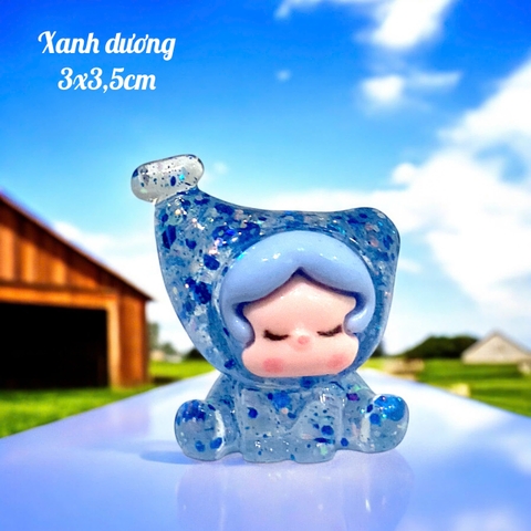 Charm Kim Tuyến Nàng Tiiên C.á Trong Suốt Dễ Thương 3x3,5cm