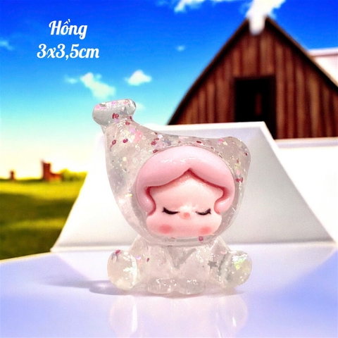 Charm Kim Tuyến Nàng Tiiên C.á Trong Suốt Dễ Thương 3x3,5cm