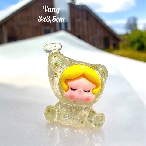 Charm Kim Tuyến Nàng Tiiên C.á Trong Suốt Dễ Thương 3x3,5cm