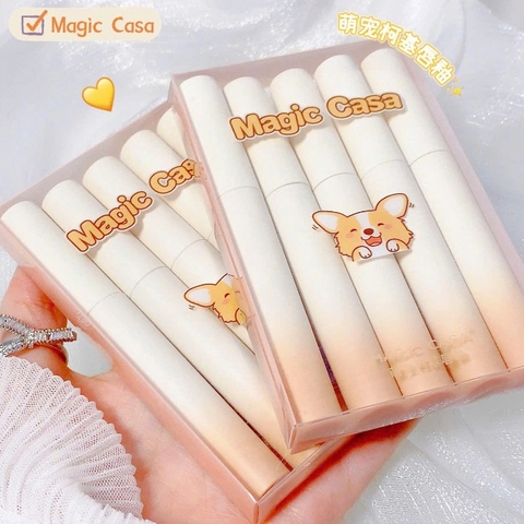 16.3 Set 5 Son Bóng MAGIC CASA Cún Cam LS-21011