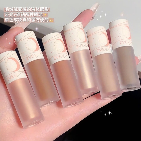 Phấn mắt dạng lỏng ZVEV mịn ngọc trai chống thấm nước 2g