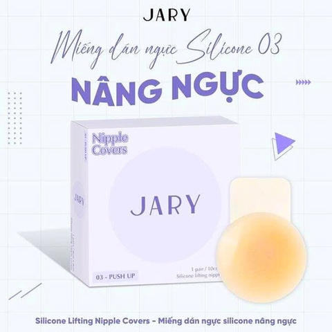 17.1 Hộp 2 Miếng dán ngực silicone Jary Nipple Covers #03 Nâng ngực