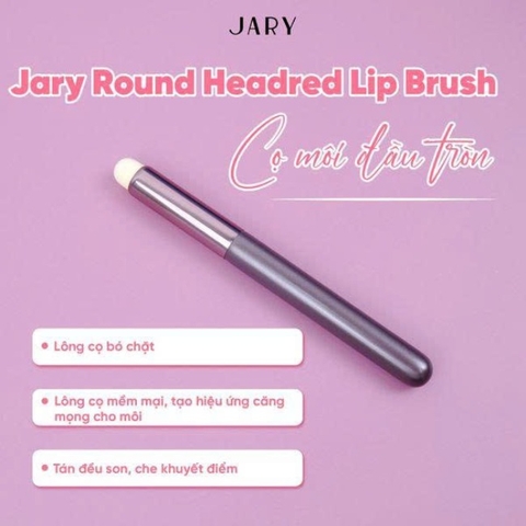 T9. Cọ tán môi đầu tròn lùn Jary Round Head Red Lip Brush (có túi)