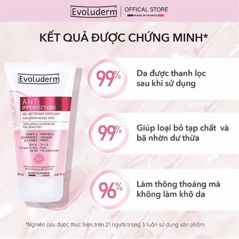 Gel Rửa Mặt Tẩy Tế Bào Chết Evoluderm Bưởi Hồng 150ml