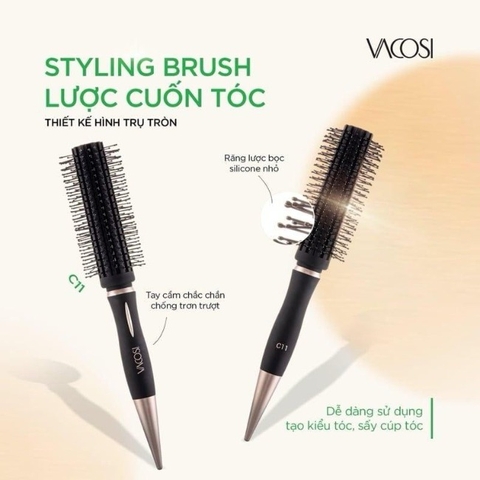B8.10 Lược Tạo Kiểu Và Phồng Tóc Vacosi  For All Hair Types Styling Hairbrush