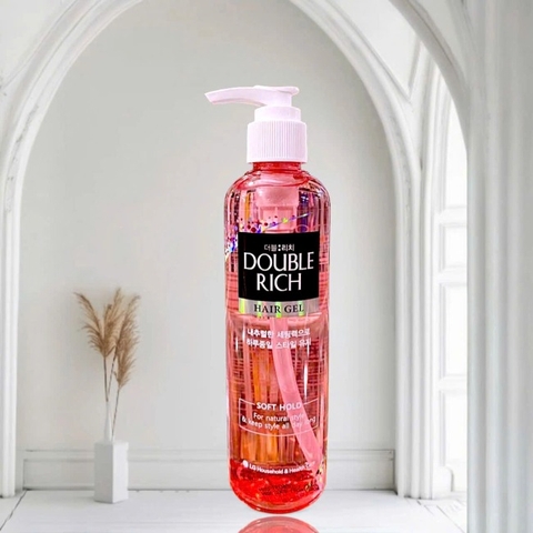 B4. Gel tạo kiểu tóc giữ nếp tự nhiên Double Rich (Gel vuốt tóc cứng, mềm) 250ml