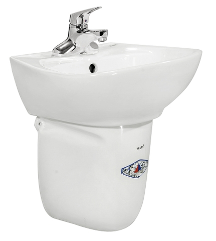 ST096 Chậu Rửa Lavabo Và Chân Ngắn Treo Tường SELTA