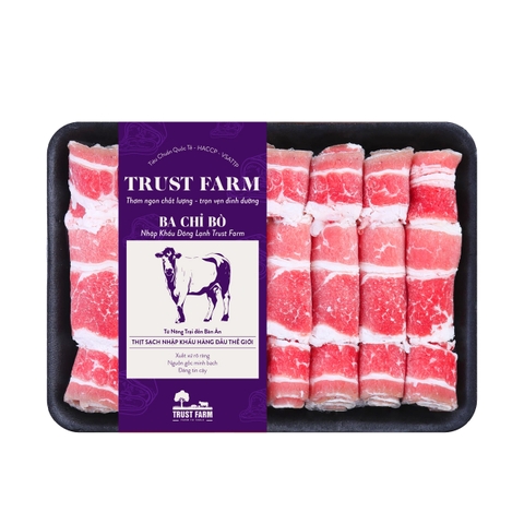Ba chỉ bò nhập khẩu đông lạnh Trust Farm (khay 300g) – Úc