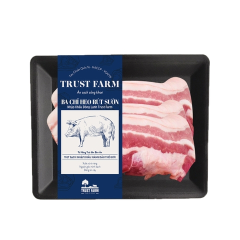 Ba chỉ heo rút sườn nhập khẩu đông lạnh Trust Farm (khay 500g) - Đức