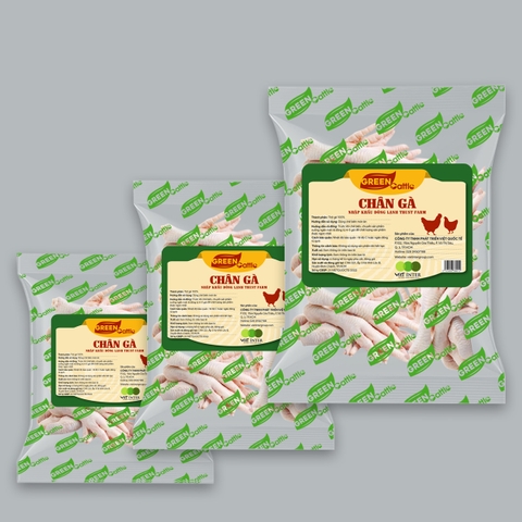 Chân gà nhập khẩu đông lạnh Green Cattle (túi 1kg - 3kg - 5kg) - Brazil