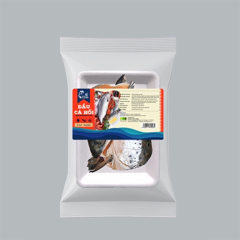 Đầu cá hồi nhập khẩu đông lạnh Seafood Kingdom (khay 500g)