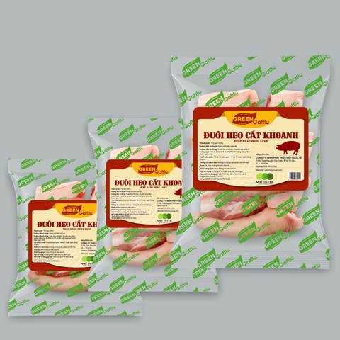 Đuôi heo cắt khoanh nhập khẩu đông lạnh Green Cattle (túi 1kg - 3kg - 5kg) - Ý