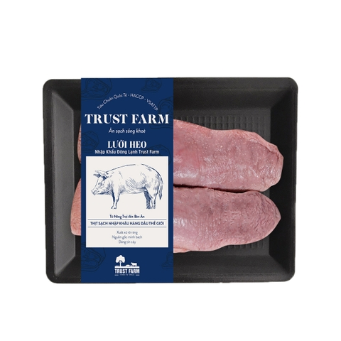 Lưỡi heo nhập khẩu đông lạnh Trust Farm (khay 500g) - Đan mạch