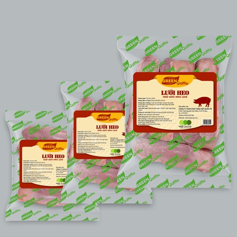 Lưỡi heo nhập khẩu đông lạnh Green Cattle (túi 1kg - 3kg - 5kg) – Đan Mạch