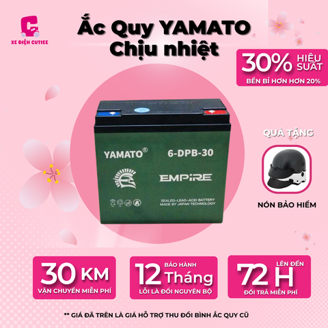 Ắc quy Yamato chịu nhiệt 25Ah (Bộ 4 bình)