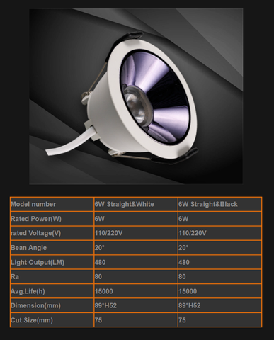 Downlight COB (Downlight COB thẳng)
