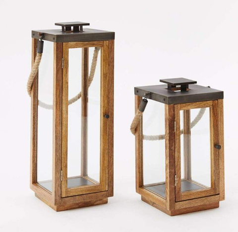 Lồng đèn nến bằng gỗ ALAODL-261616-Wood