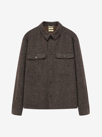 Grey & Brown POW Holm Tweed Overshirt