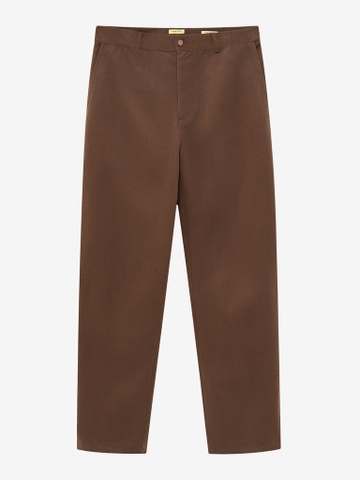 Bark Brown Heavy Cotton Drill Balloon Trousers