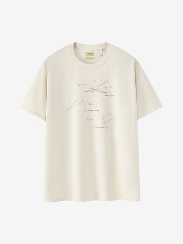 Geometry Notes Heavy Cotton  Jersey Printed T-Shirt